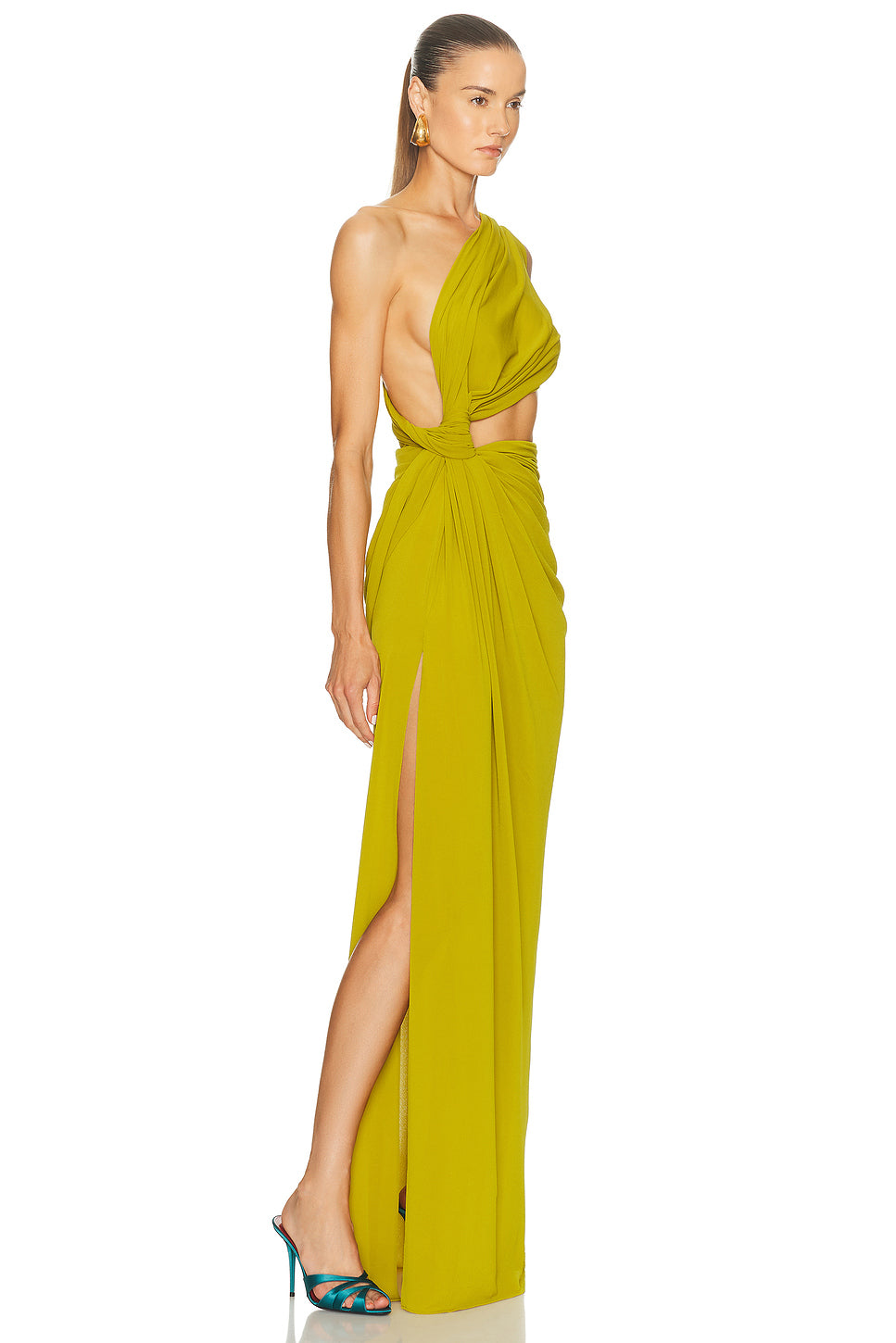 One Shoulder Draped Gown