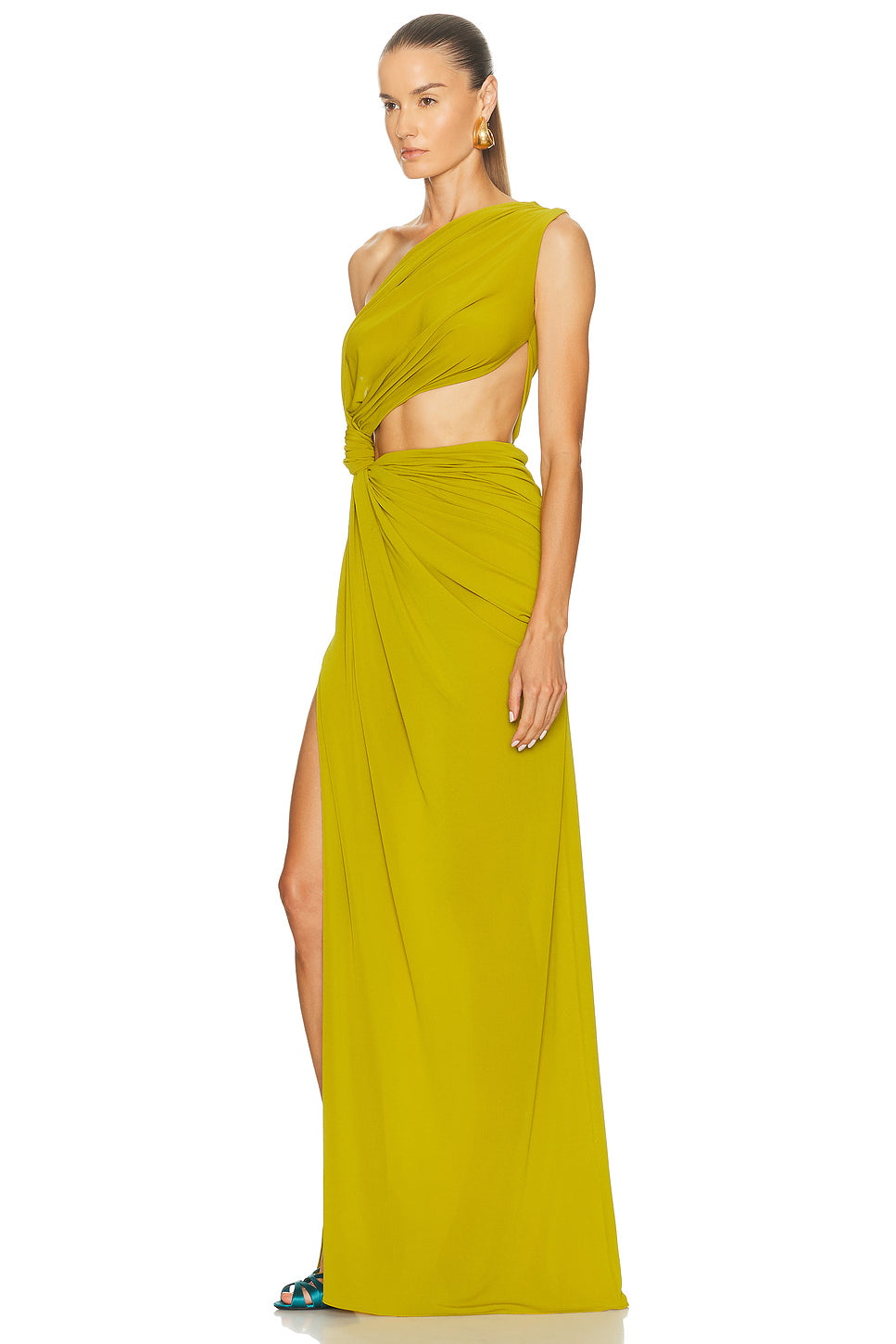 One Shoulder Draped Gown