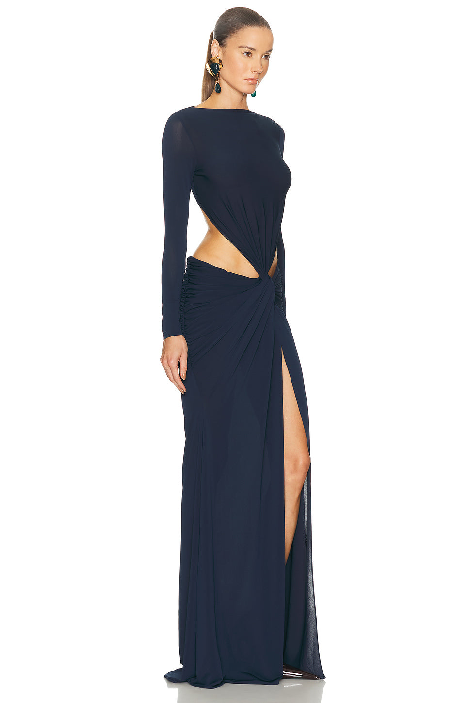 for FWRD Long Sleeve Twist Gown