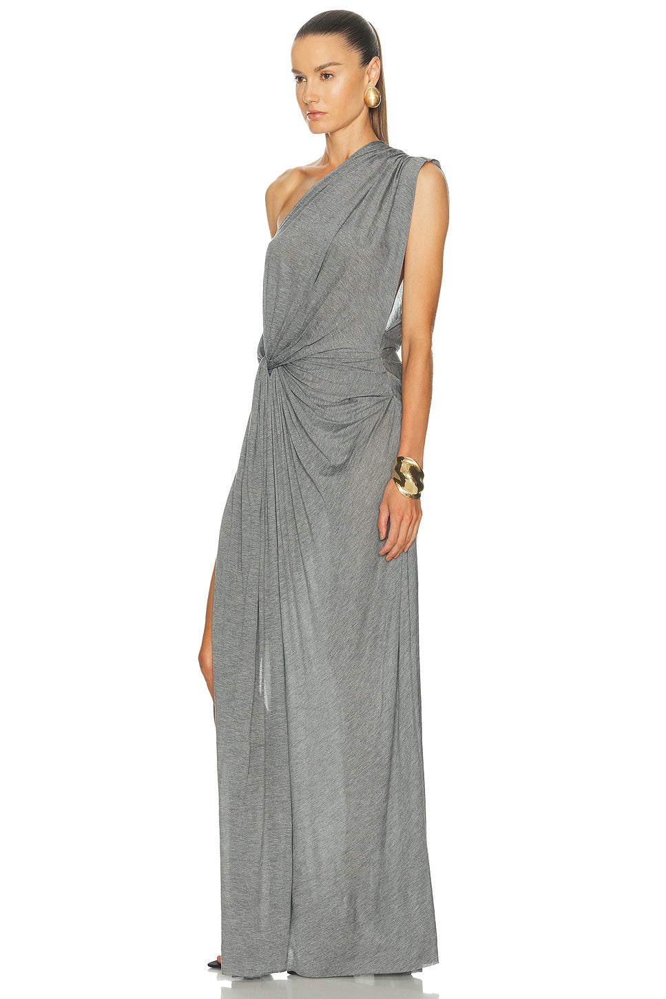 One Shoulder Drape Gown
