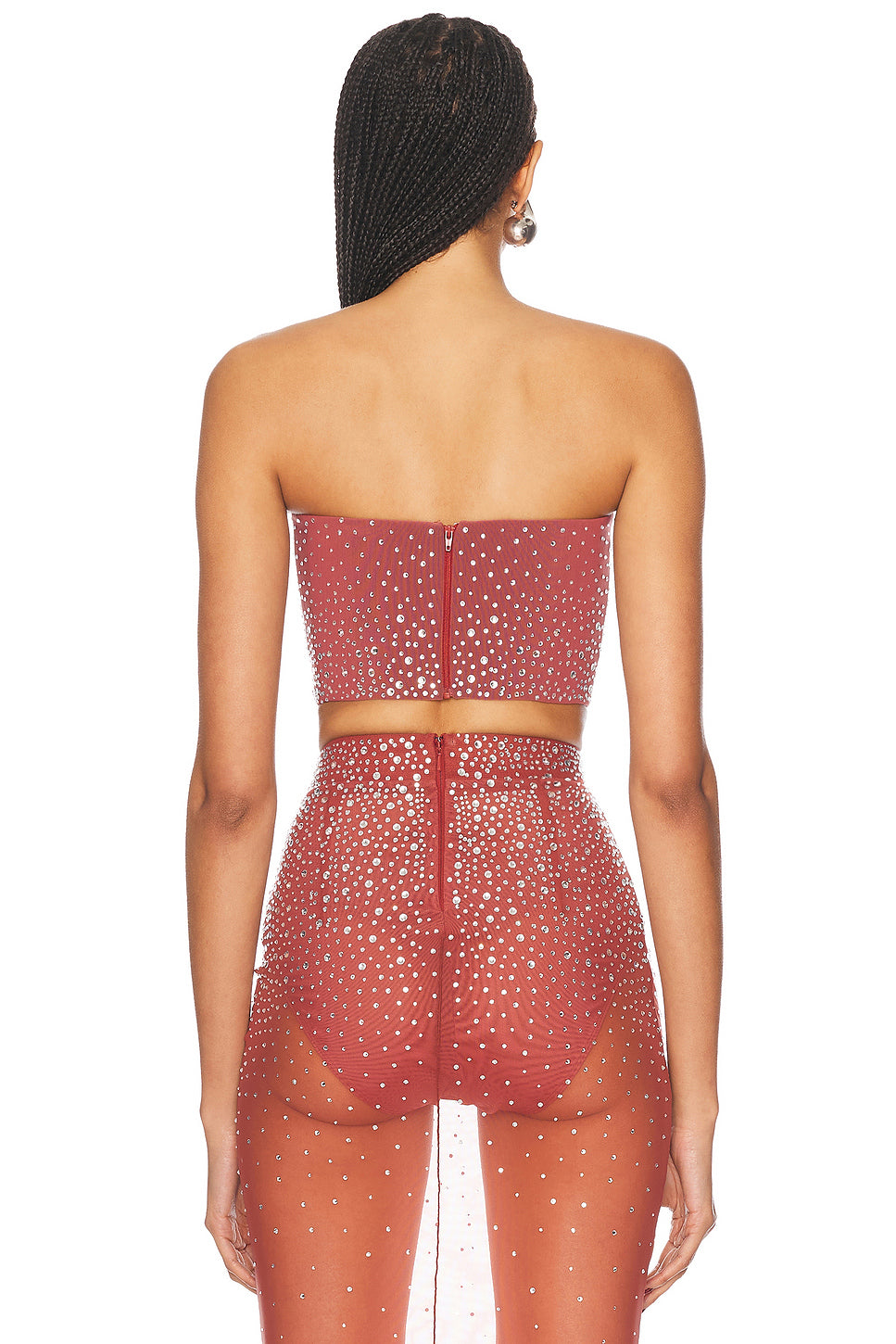 Crystal Mesh Crop Top