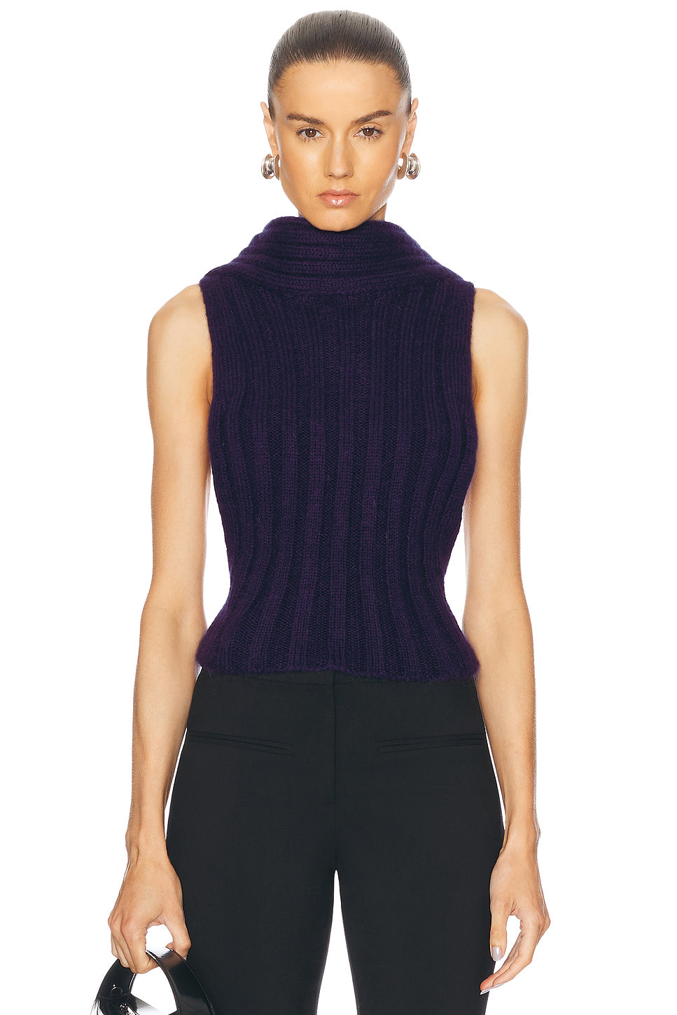 Sleeveless Twisted Knit Top