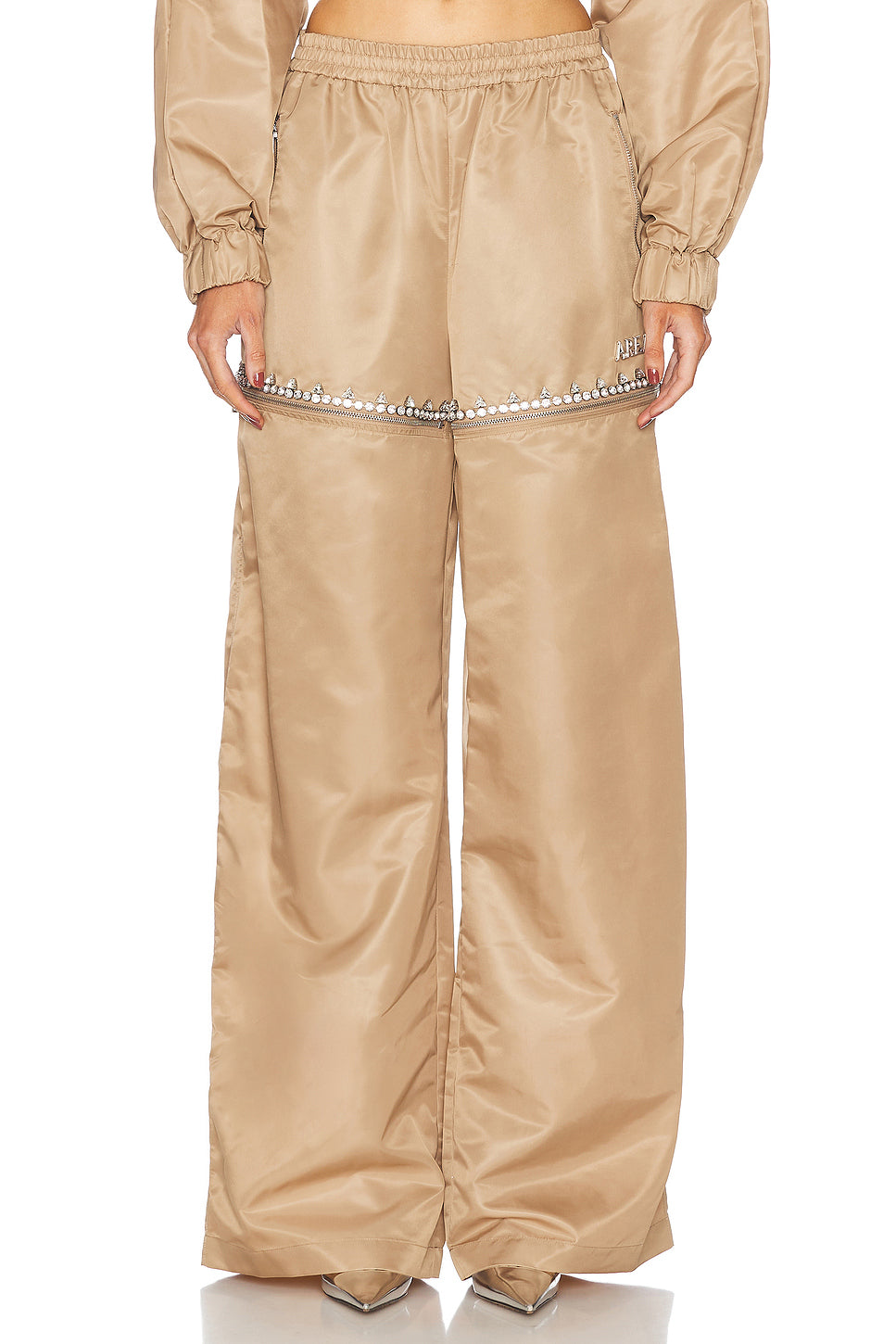 Crystal Slit Track Pant