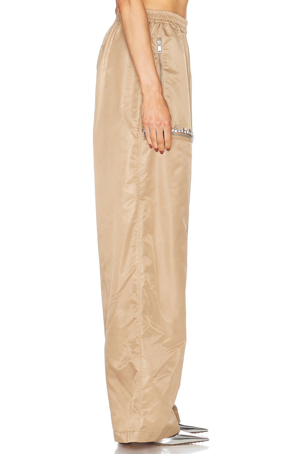 Crystal Slit Track Pant