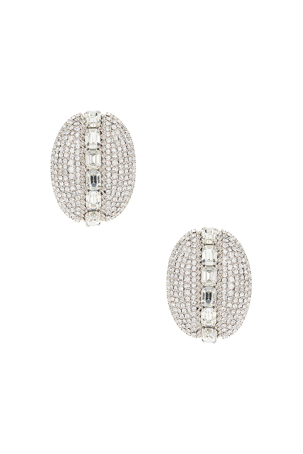 Oval Crystal Earrings