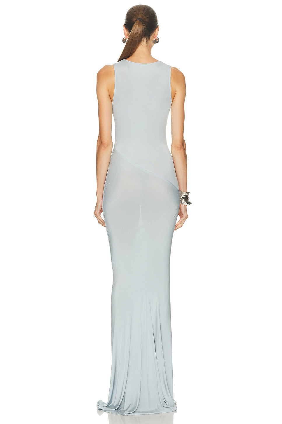 Asymmetric Ruched Long Dress