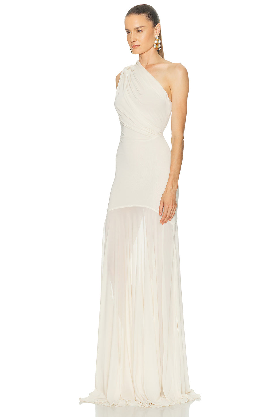 One Shoulder Draped Dress