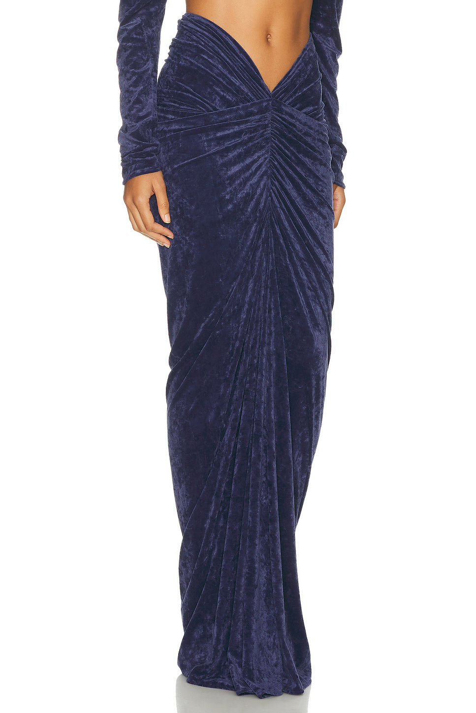 Ruched Long Skirt