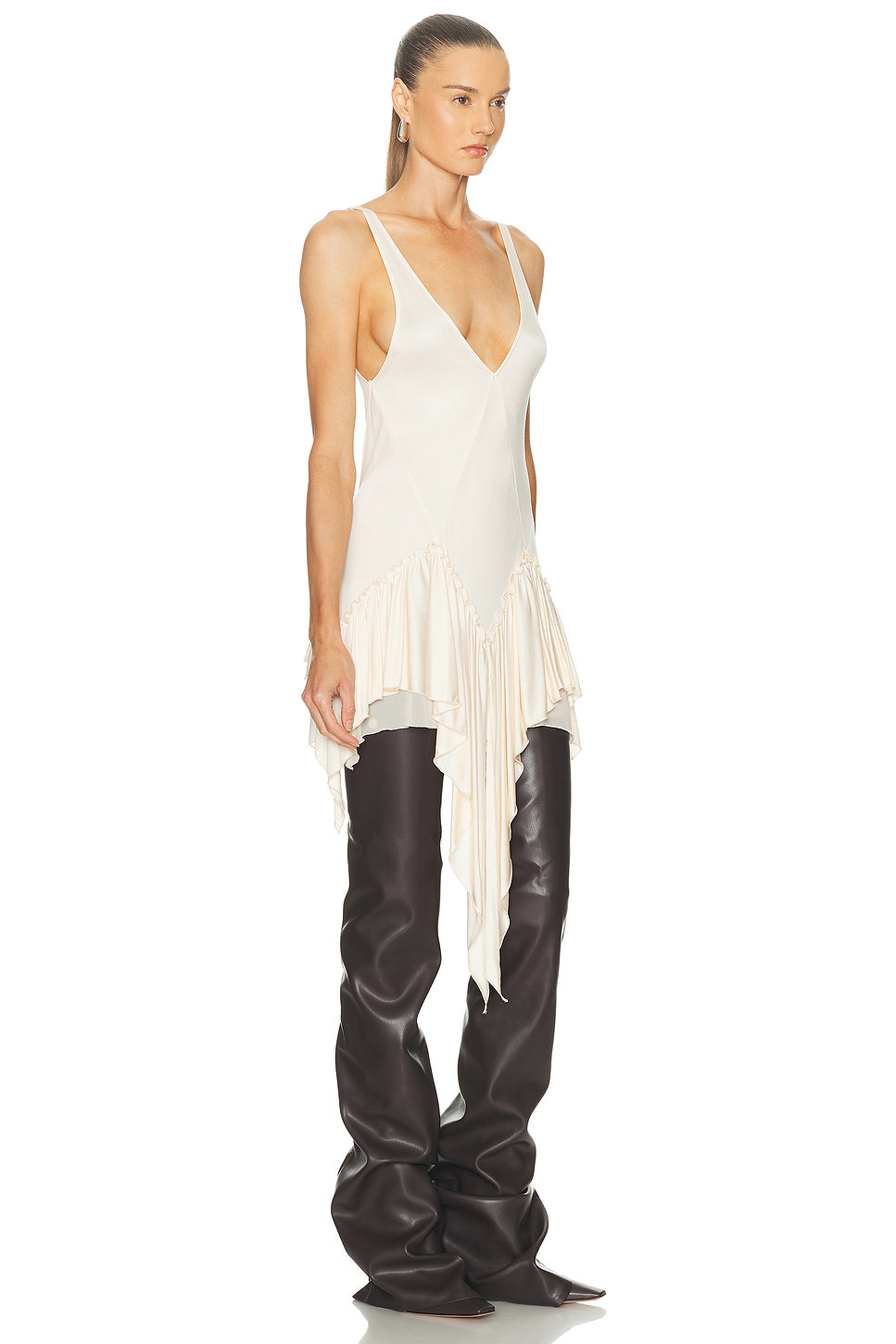 Shiny Sleeveless Mini Dress