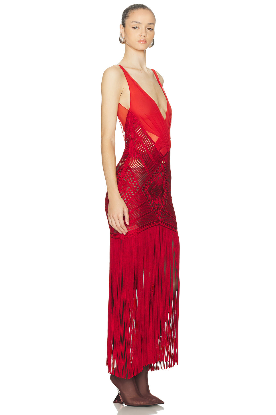 Embroidered Midi Dress