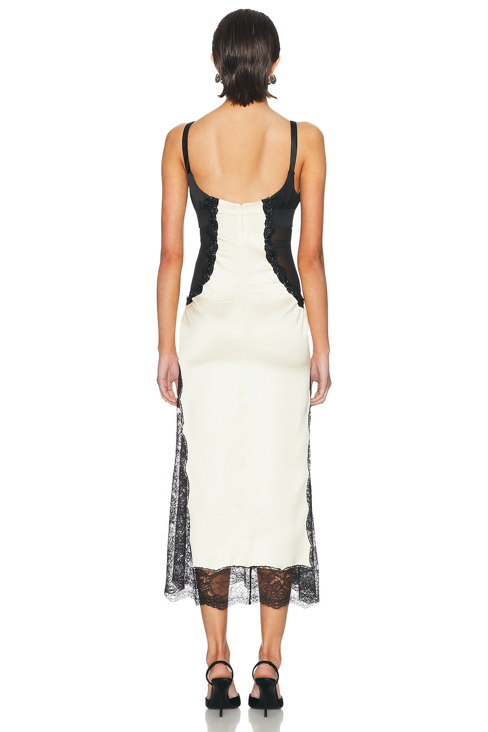 Cut Out Lace Midi Dress