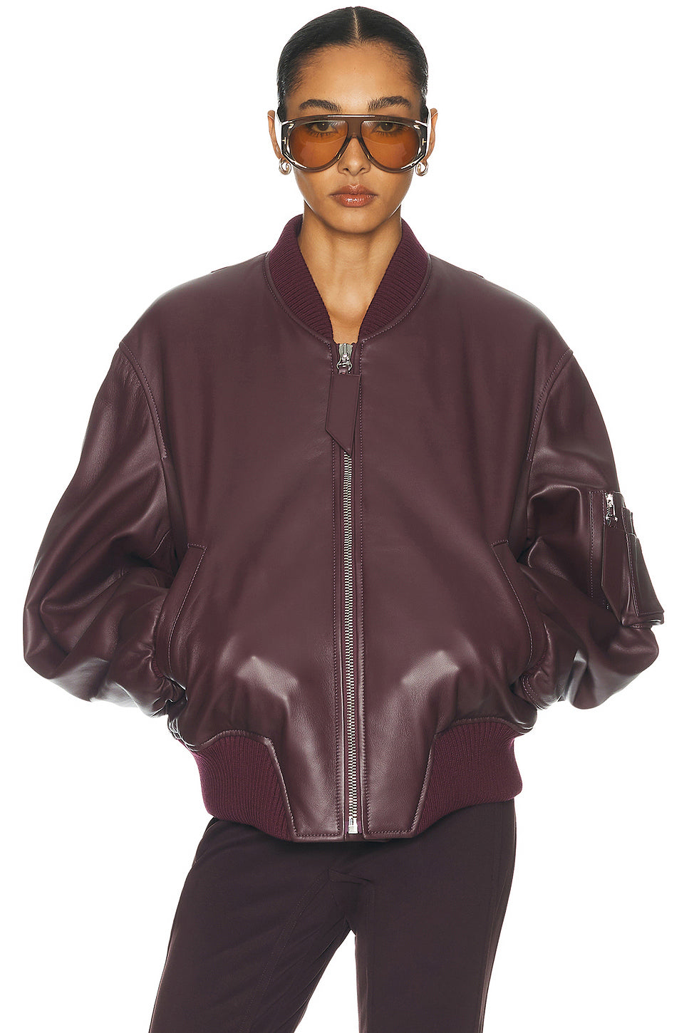 Leather Bomber Jacket