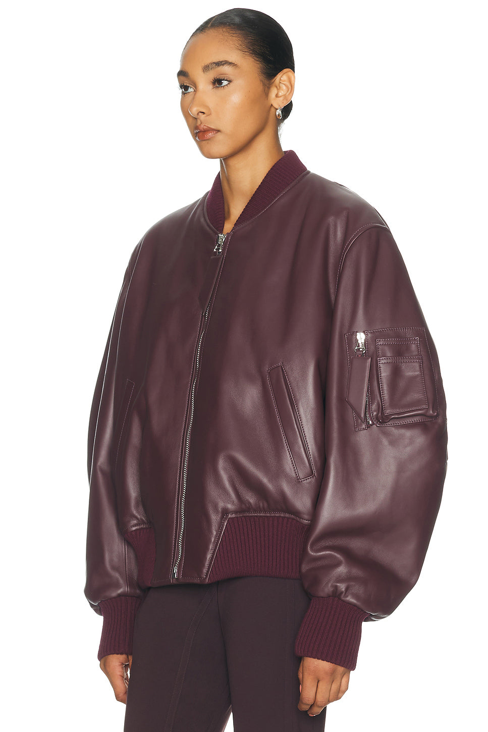Leather Bomber Jacket