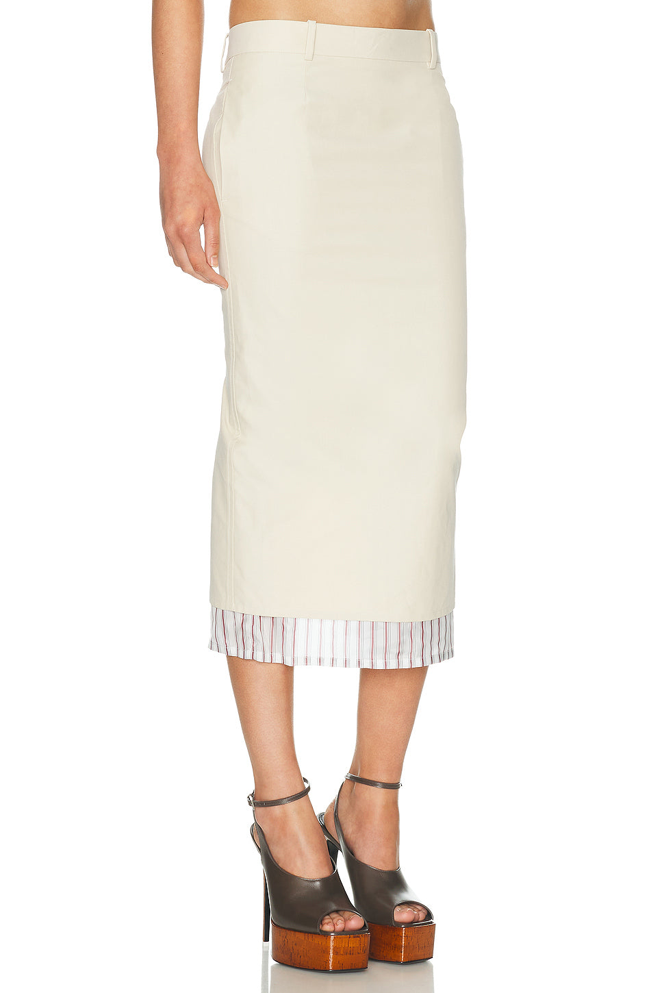 Low Rise Midi Skirt