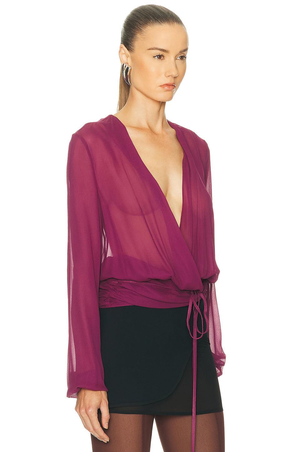 Deep V Blouse