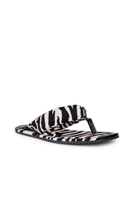 Zebra Printed Indie Flat Thong Sandal