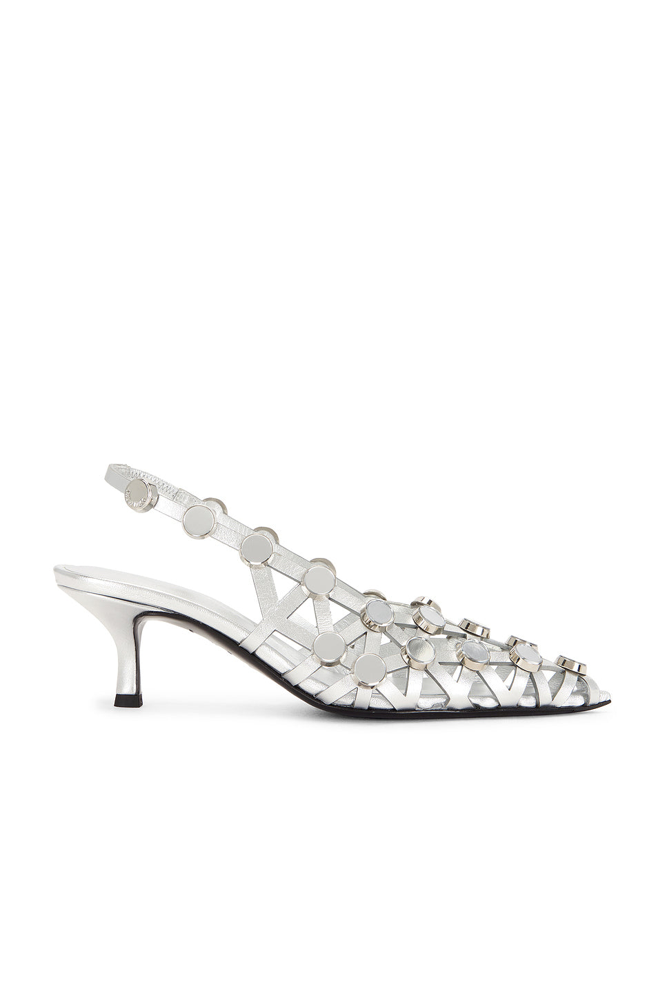 Grid Slingback Pump