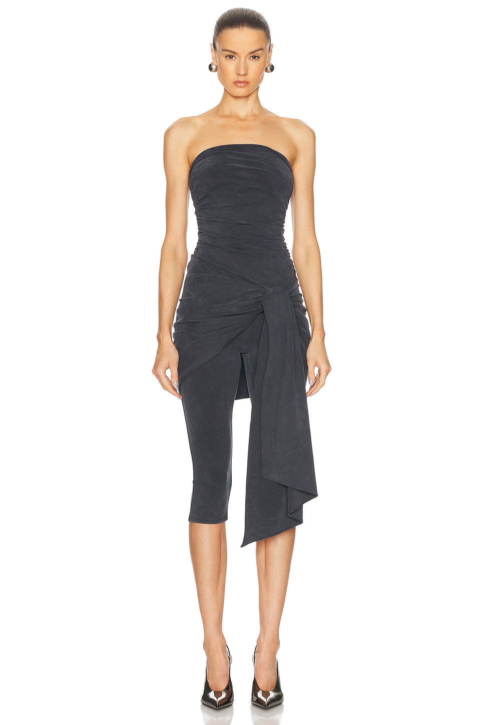 Prestyled Strapless Wrap Catsuit