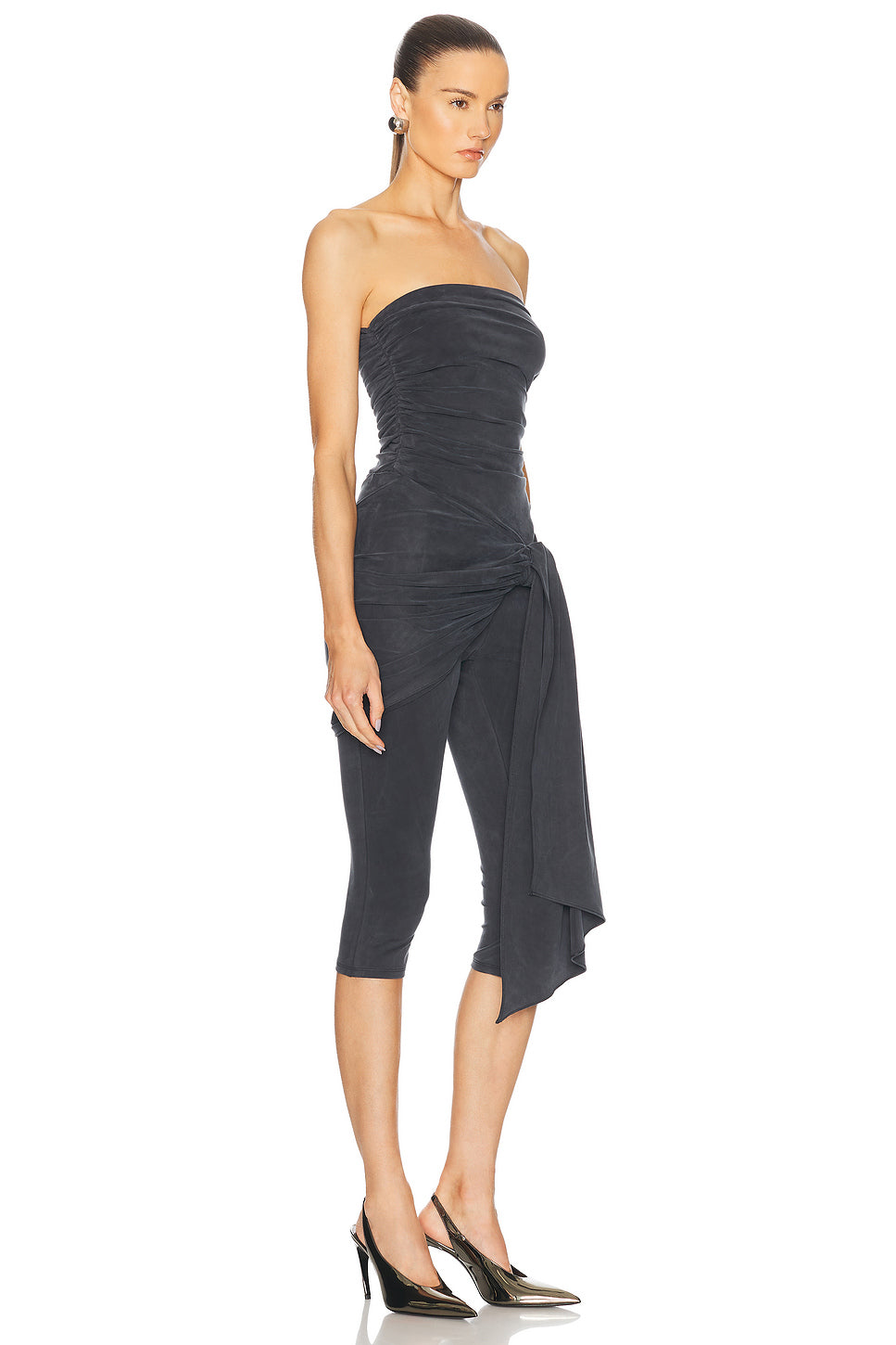 Prestyled Strapless Wrap Catsuit