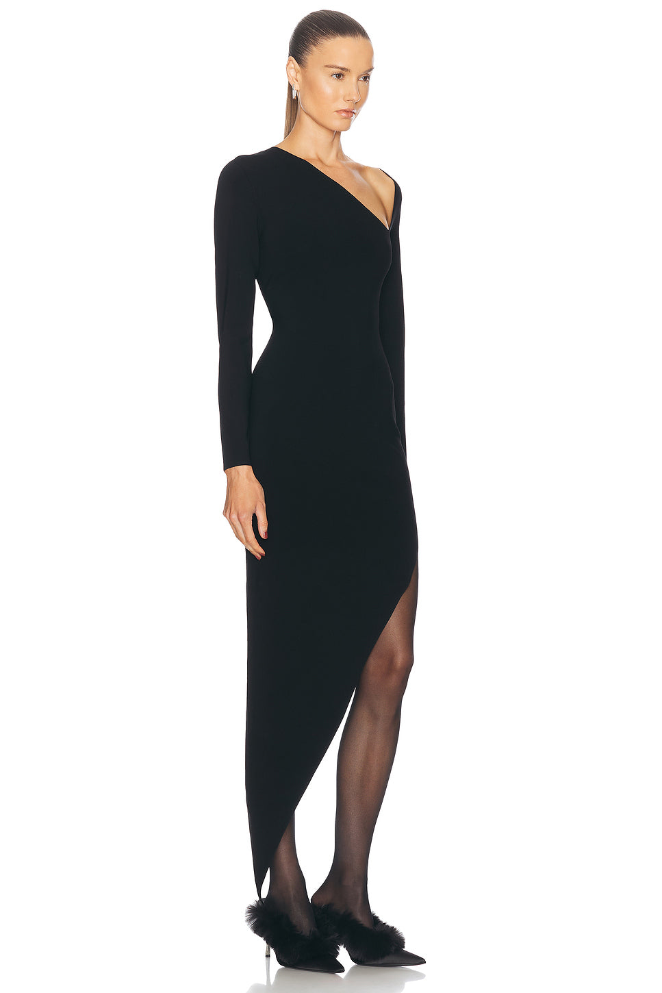 Long Sleeve Asymmetric Dress