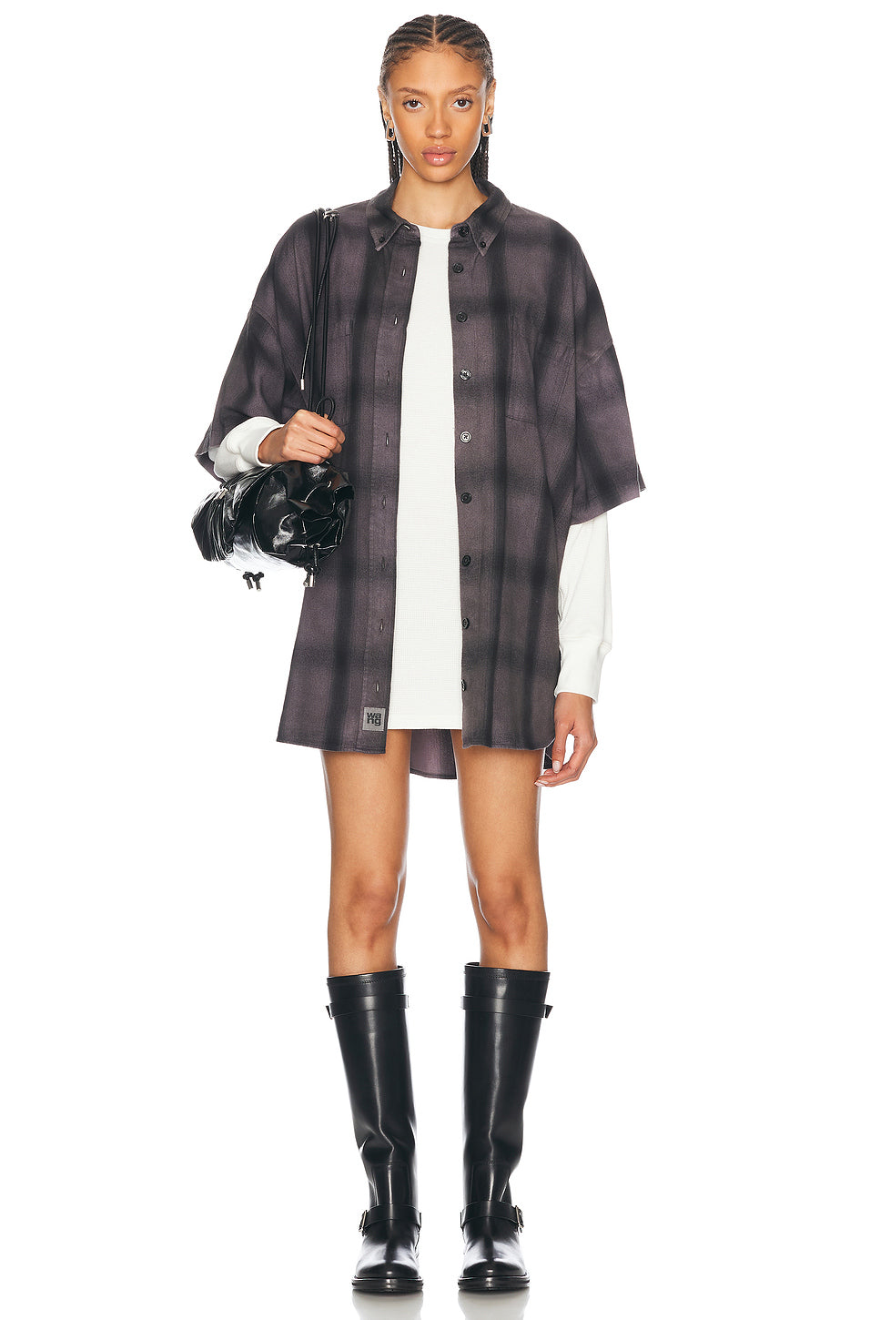 Flannel Dress With Long Sleeve