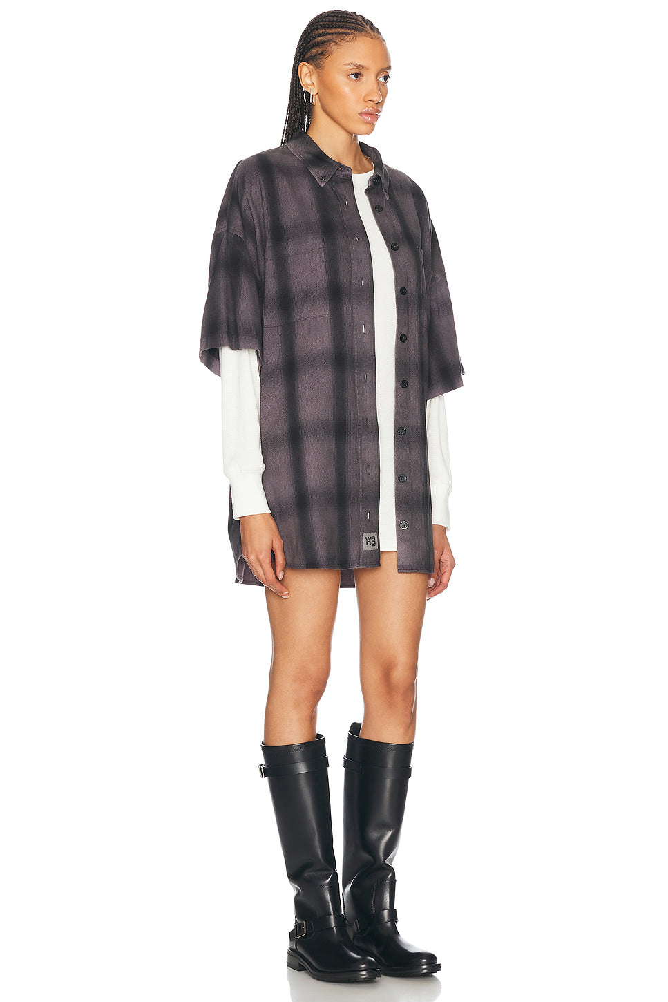 Flannel Dress With Long Sleeve