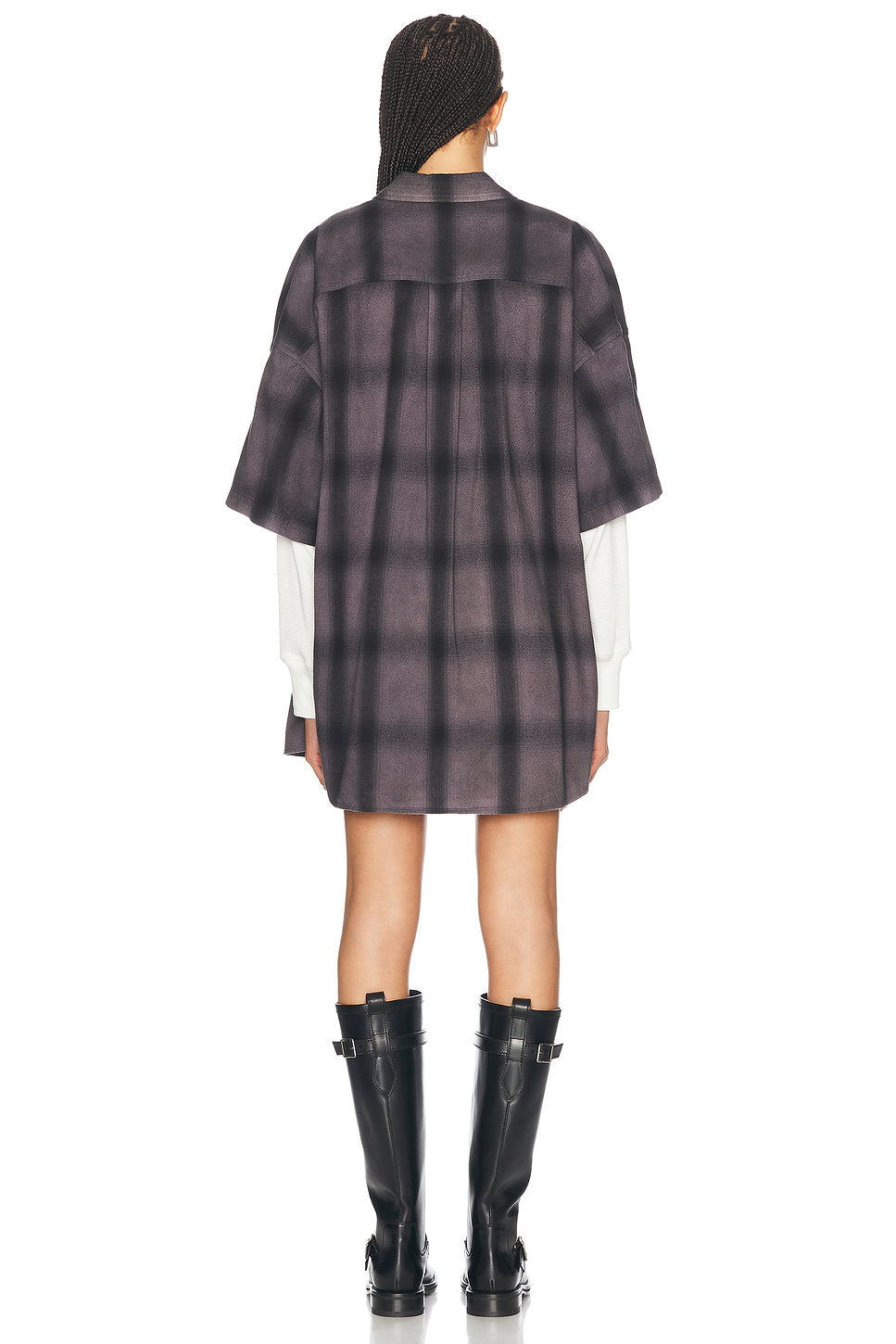 Flannel Dress With Long Sleeve