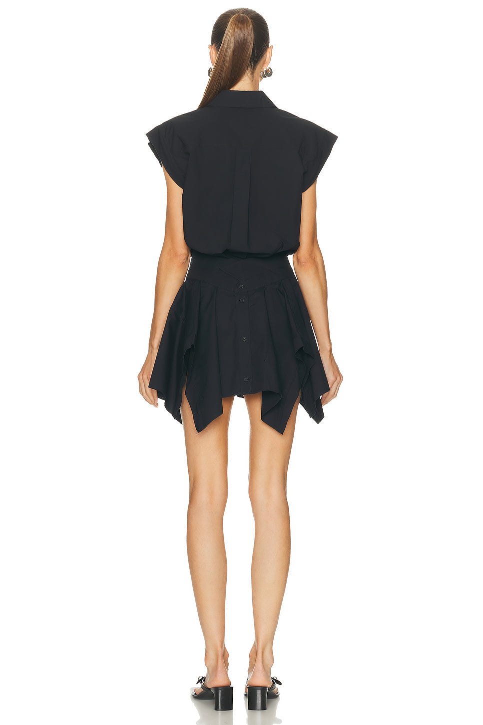 Cut Off Double Shirt Dress