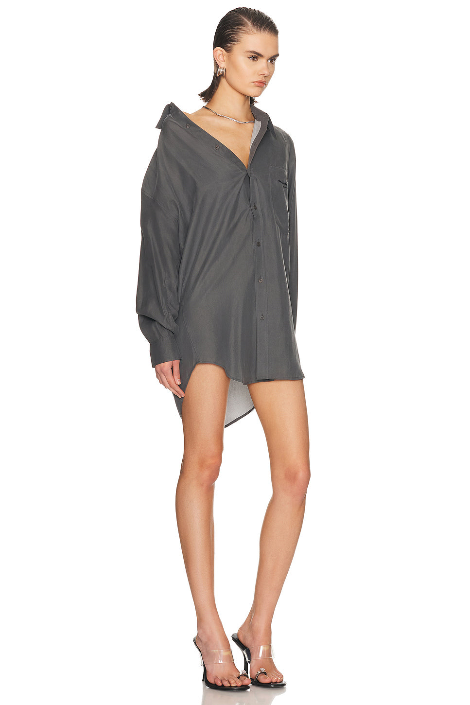 Off Shoulder Shirt Dress