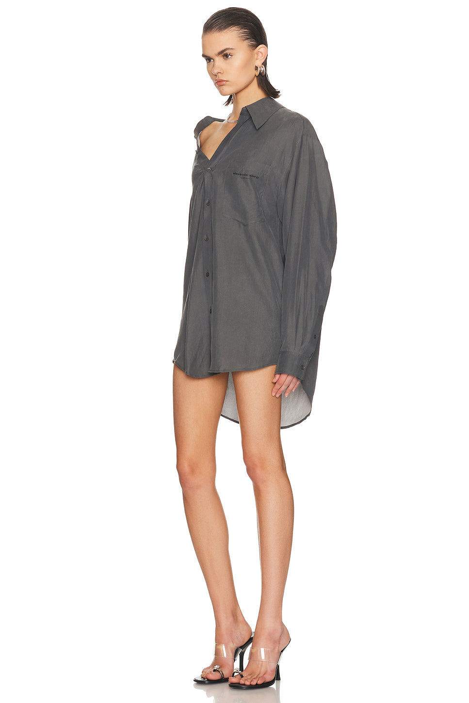 Off Shoulder Shirt Dress