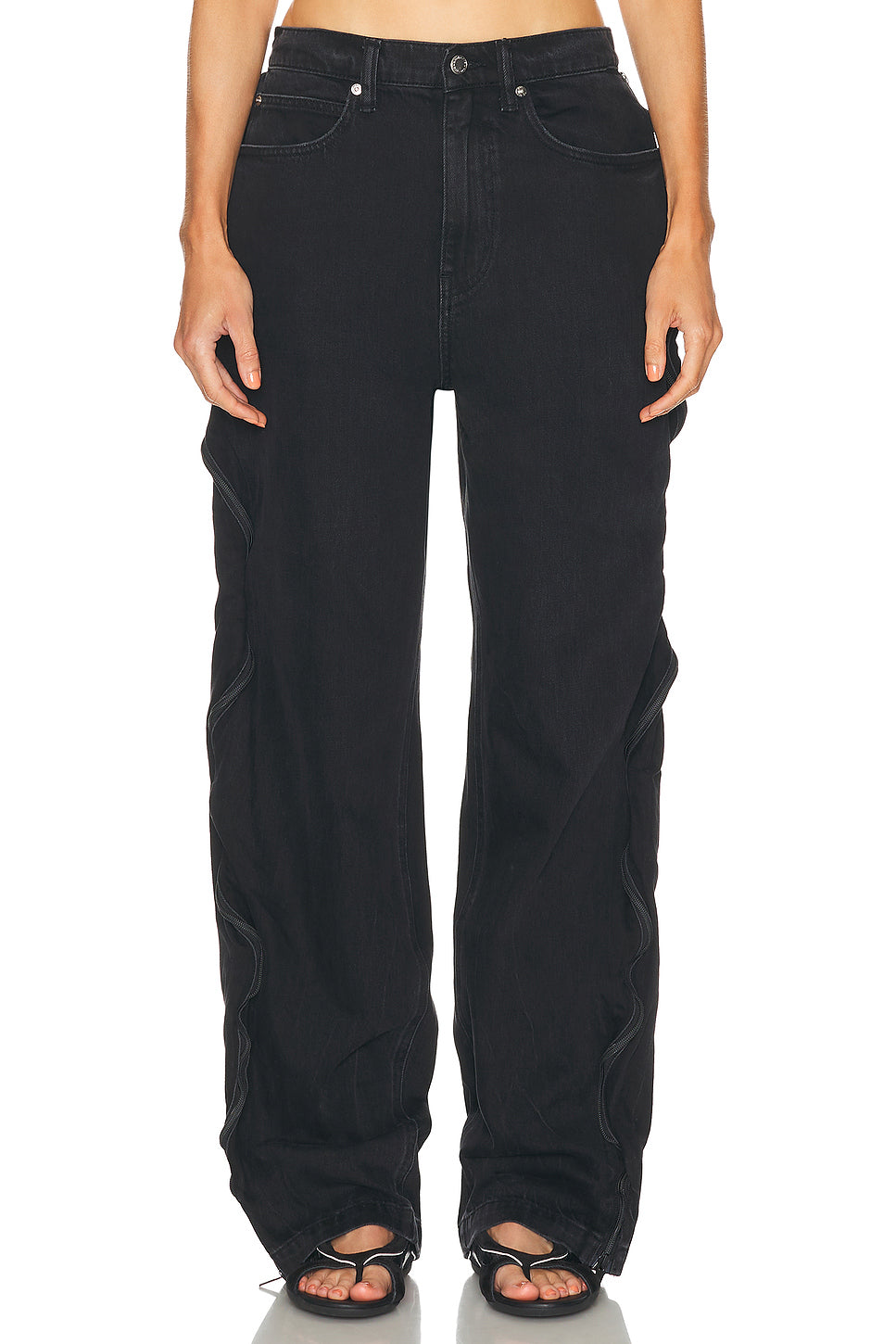 Curved Zipper Horeshoe Leg