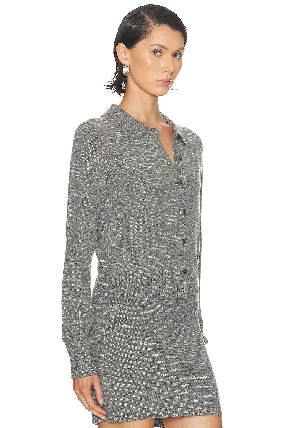 Hotfix Long Sleeve Polo Cardigan