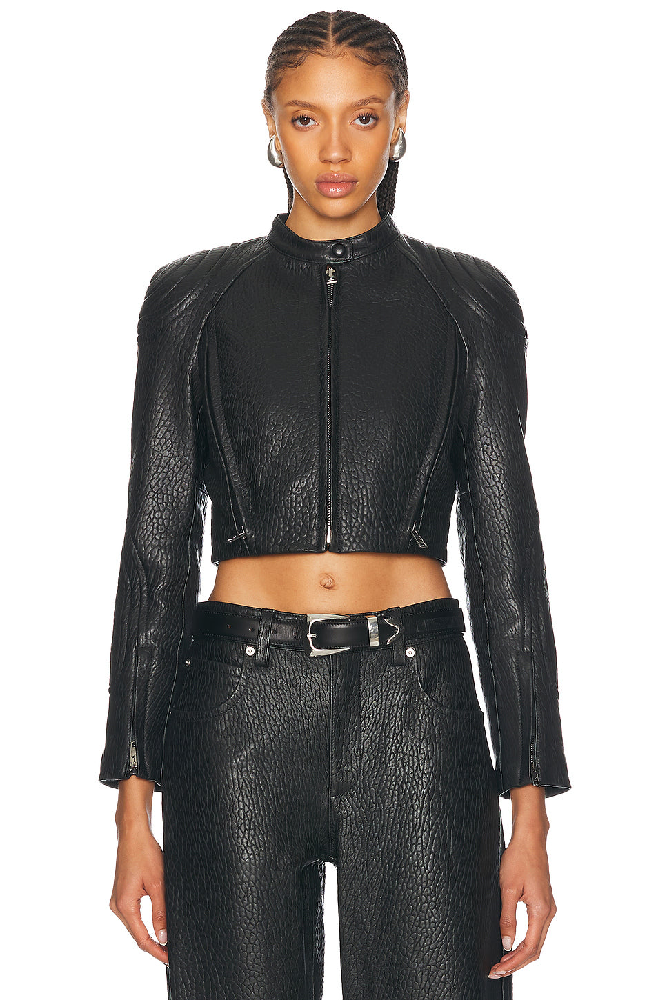 Cropped Moto Jacket