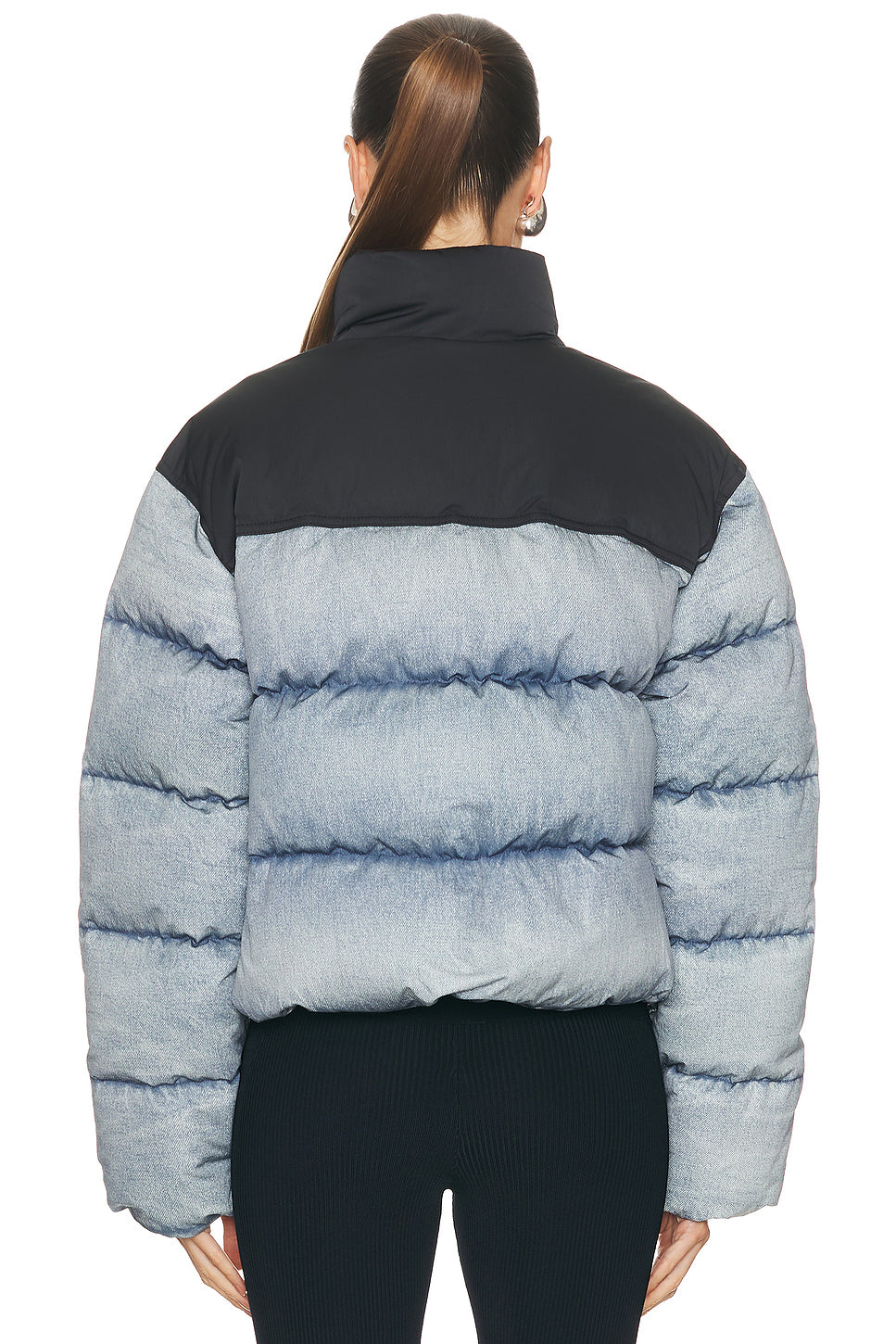 Trompe Loeil Denim Puffer Jacket