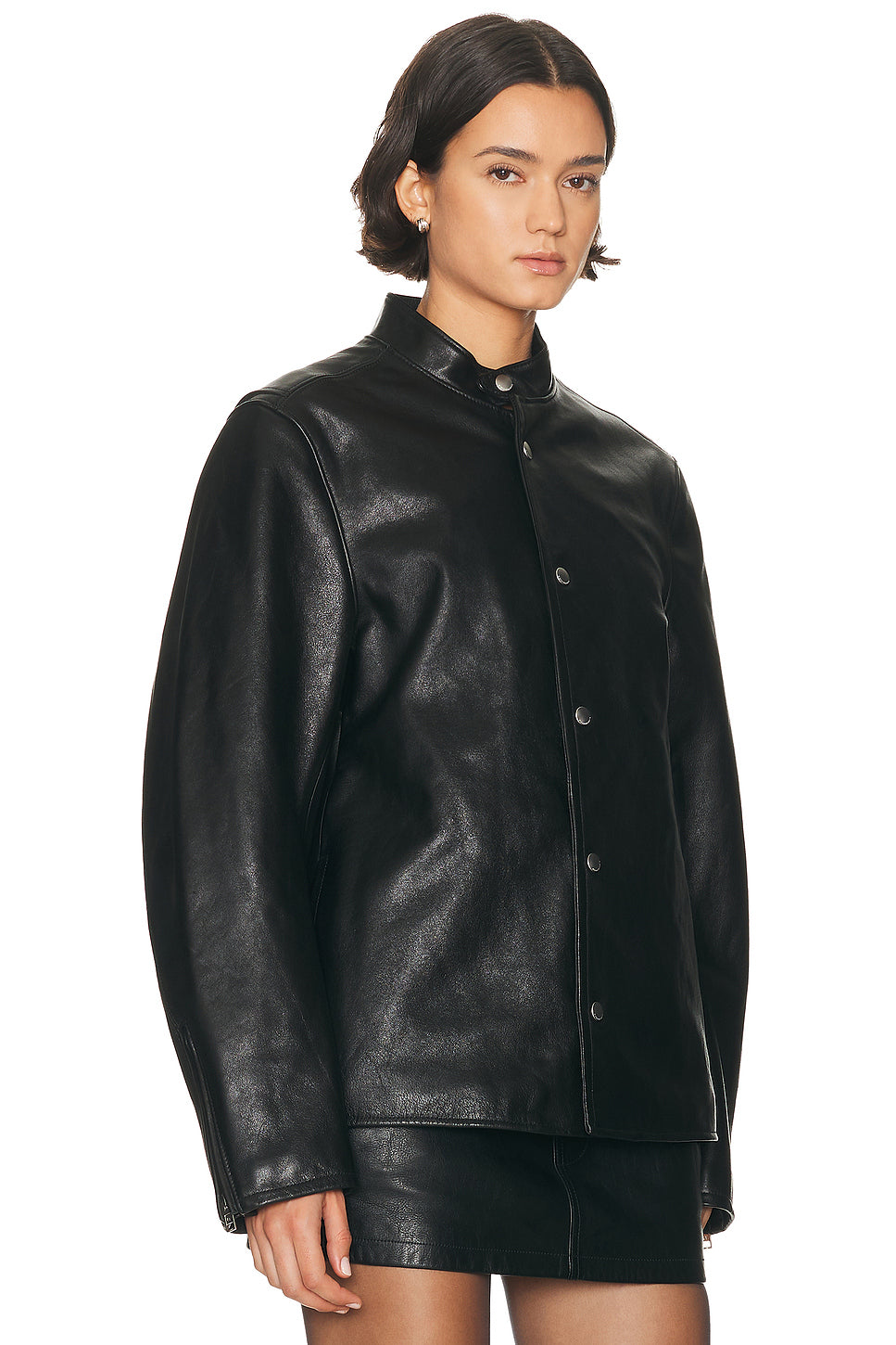 Curved Sleeve Moto Jacket