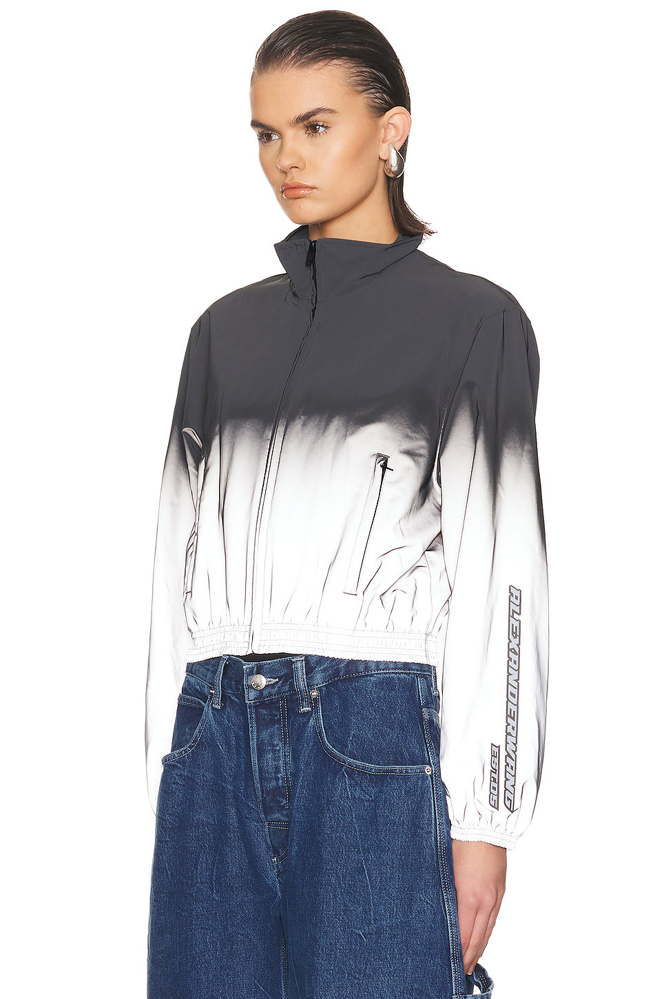 Reflective Shrunken Track Jacket