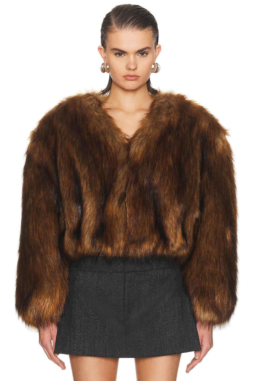 Faux Fur Cropped Jacket