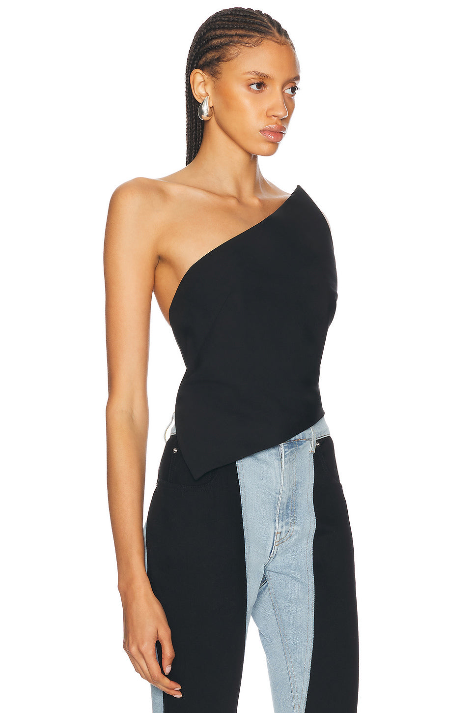 Asymmetric Pointed Hem Top