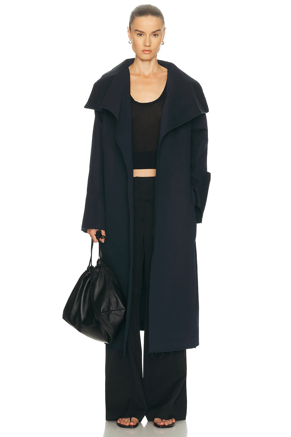 Raw Edge Trench Coat