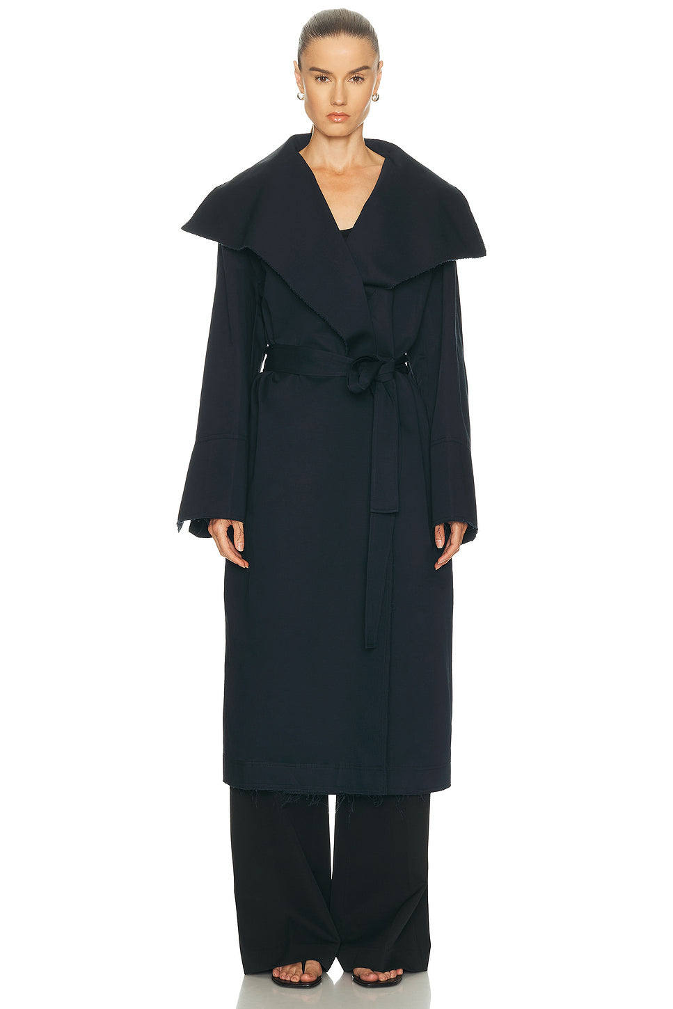 Raw Edge Trench Coat