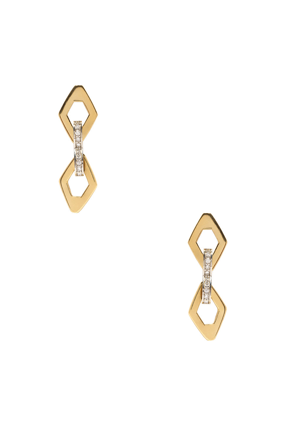 Lozenge Diamond Chain Earrings