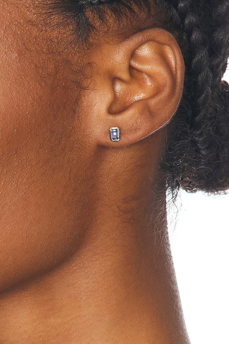 Rich Small Sapphire Stud Earrings