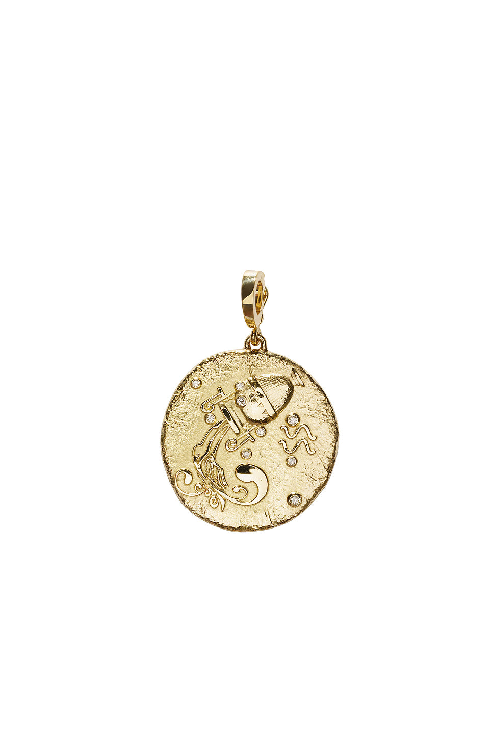 Of The Stars Aquarius Large Coin Charm