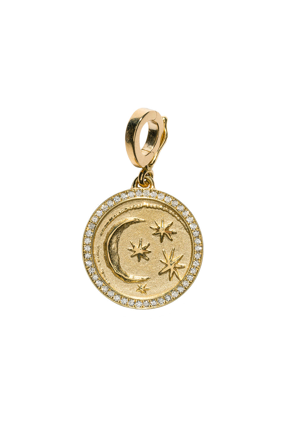 Cosmic Small Pave Coin Charm