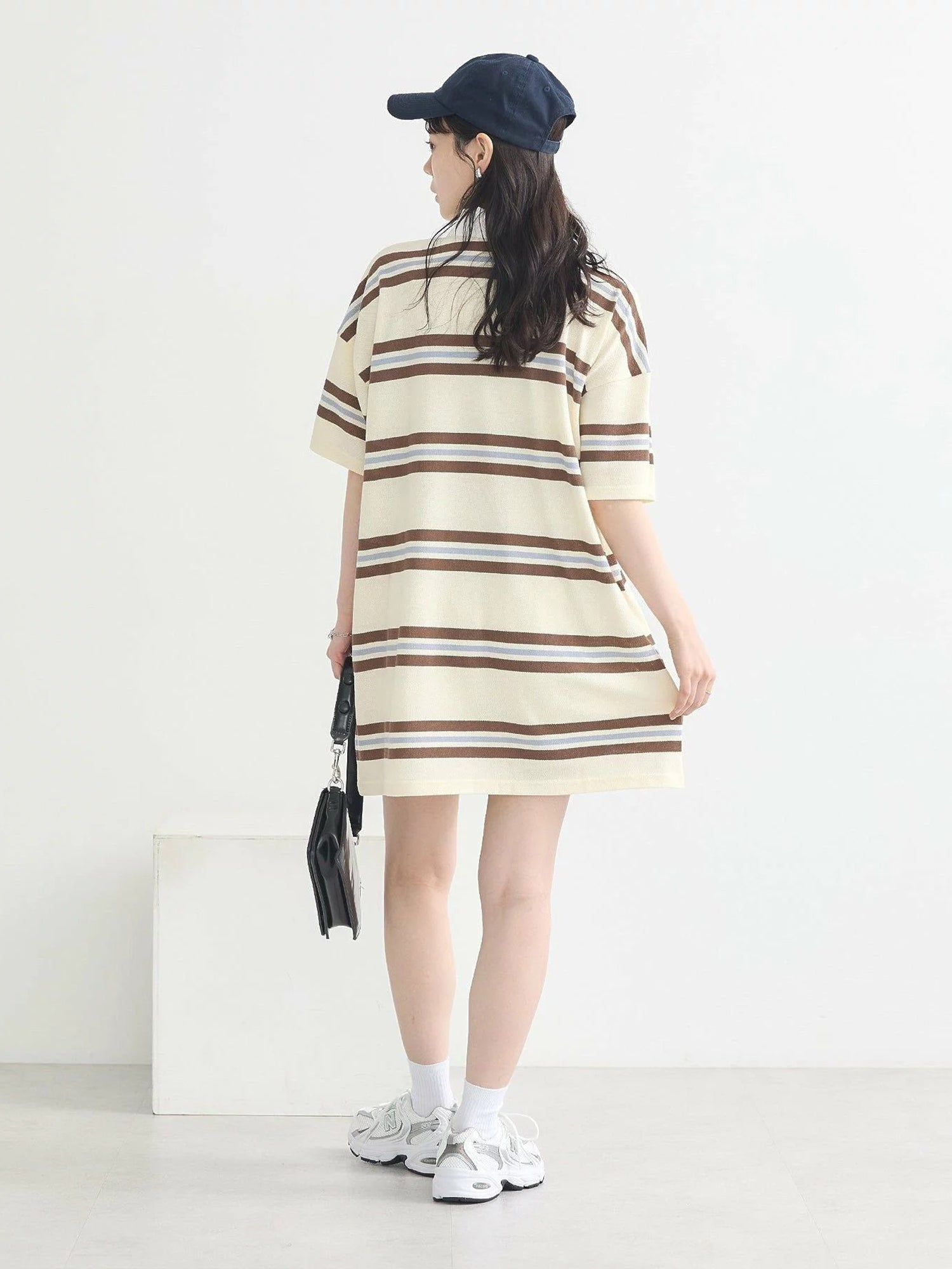 Aiko Retro Border Rugby Mini Dress