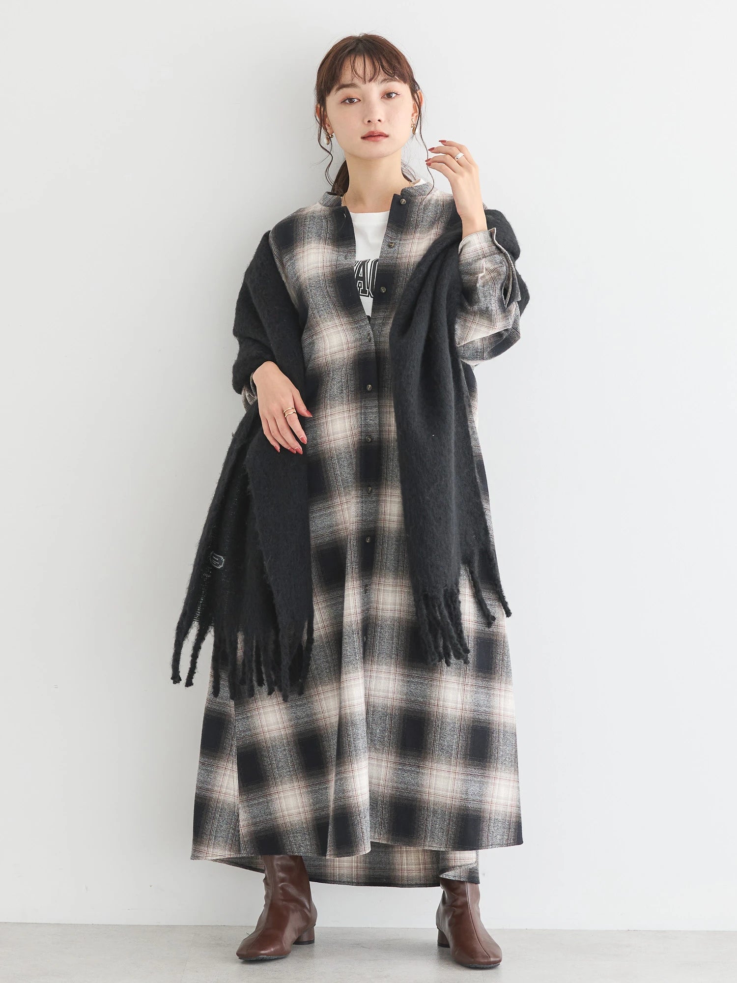 Alchemy Check Flare Dress - American Holic