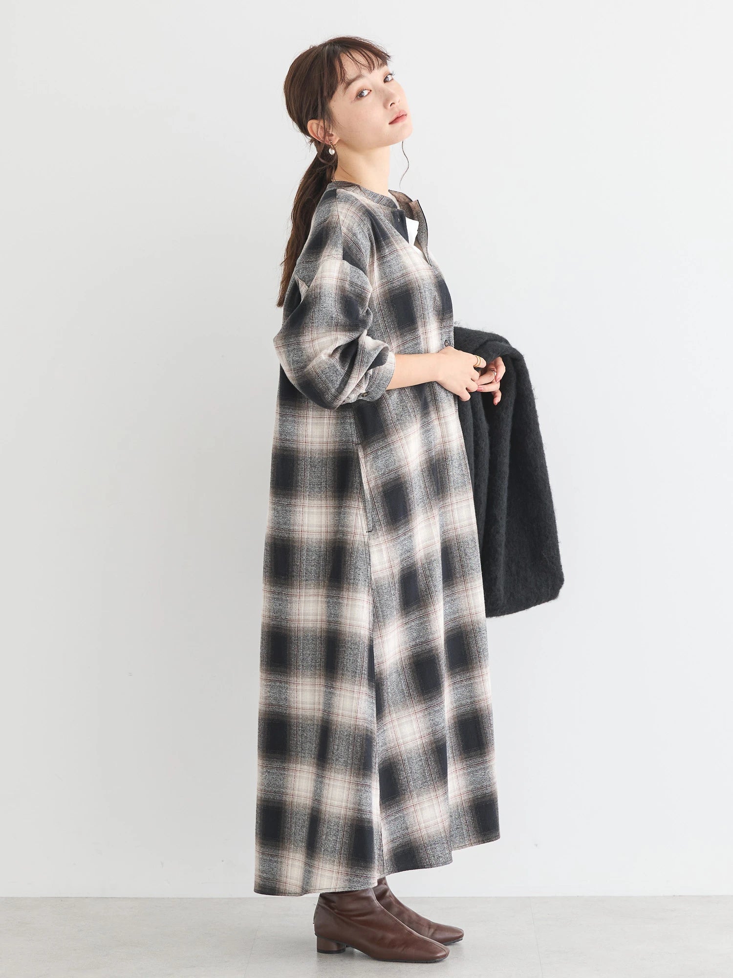 Alchemy Check Flare Dress - American Holic