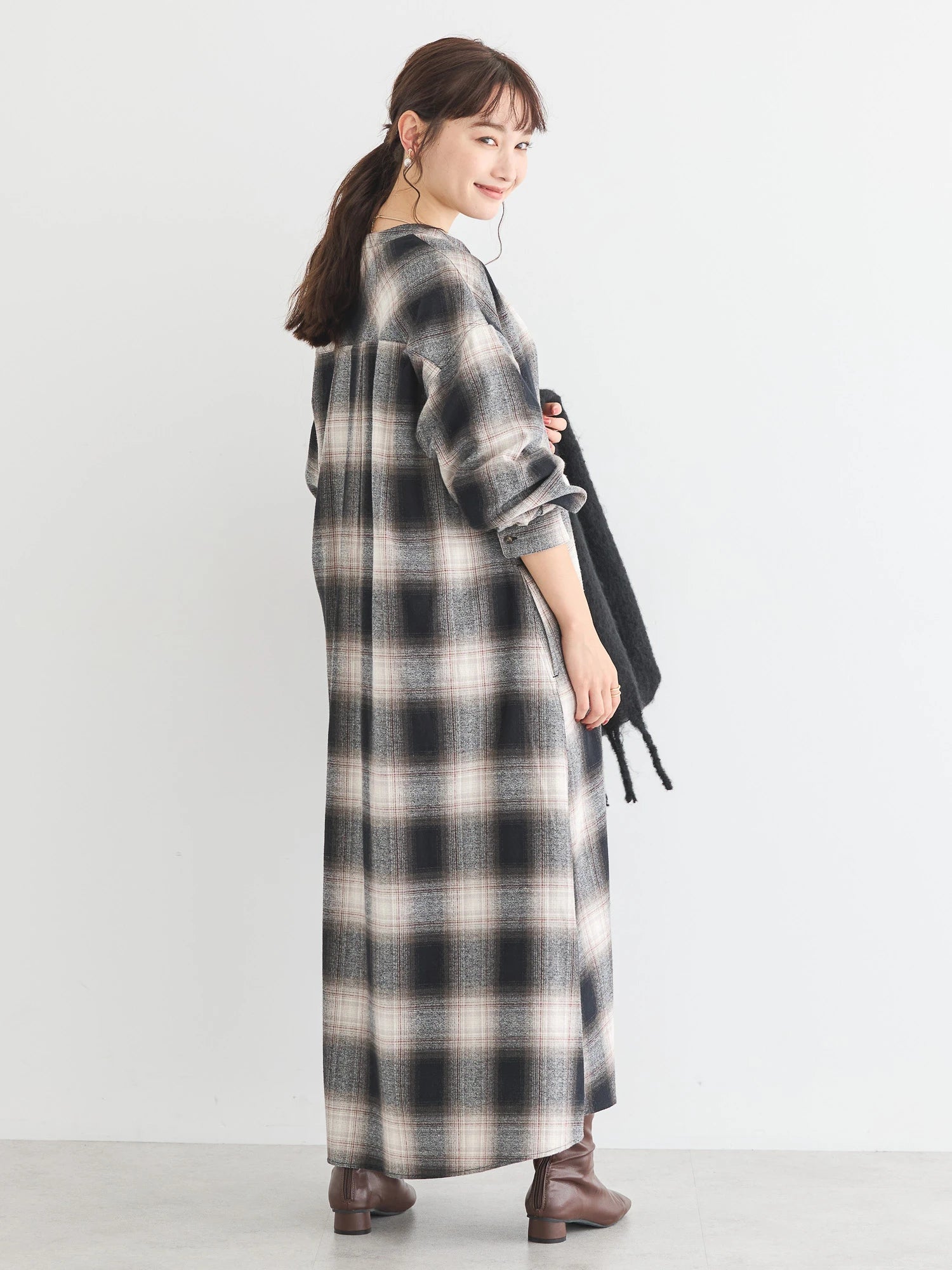 Alchemy Check Flare Dress - American Holic