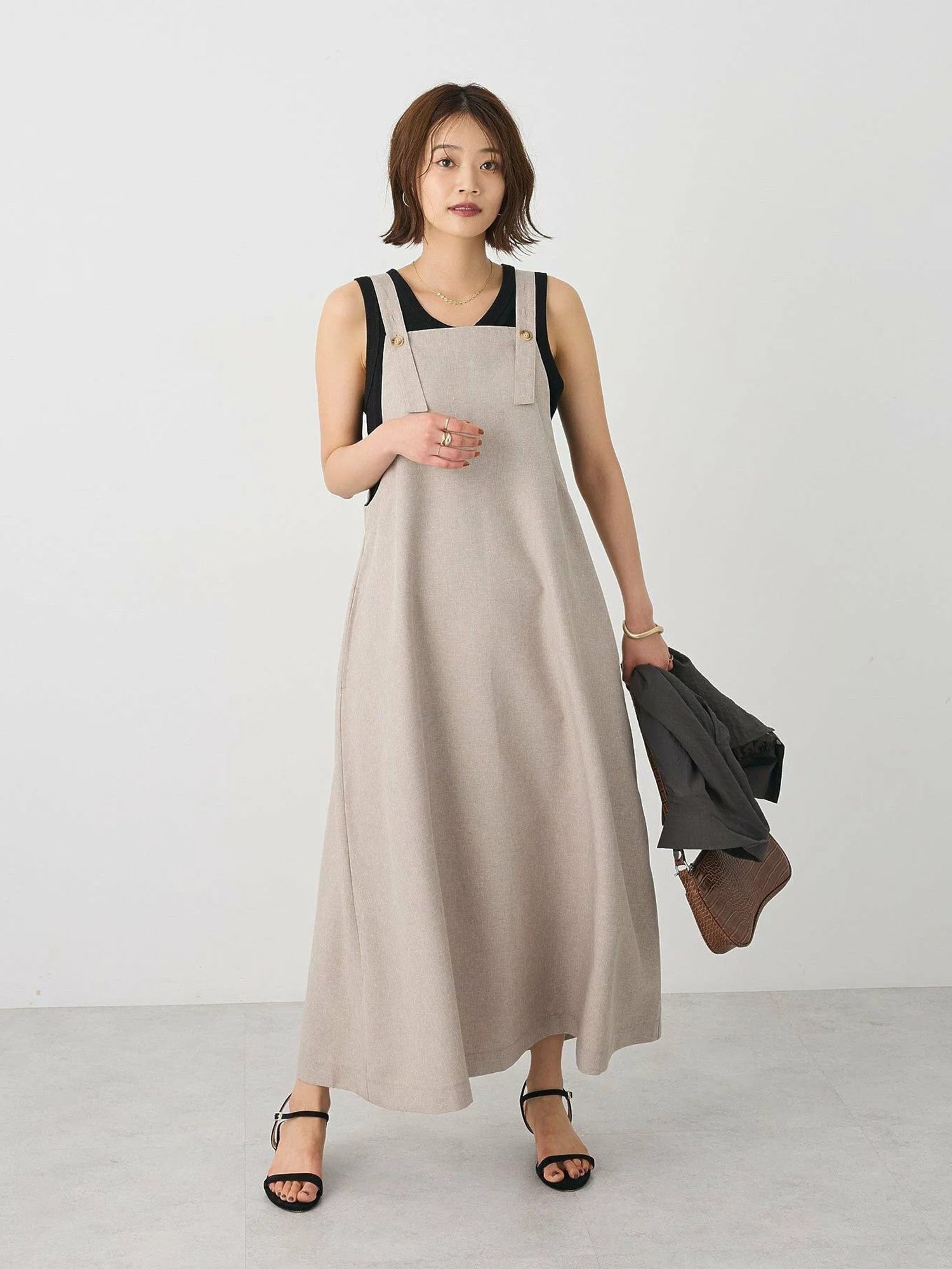 Arata flared jumper skirt