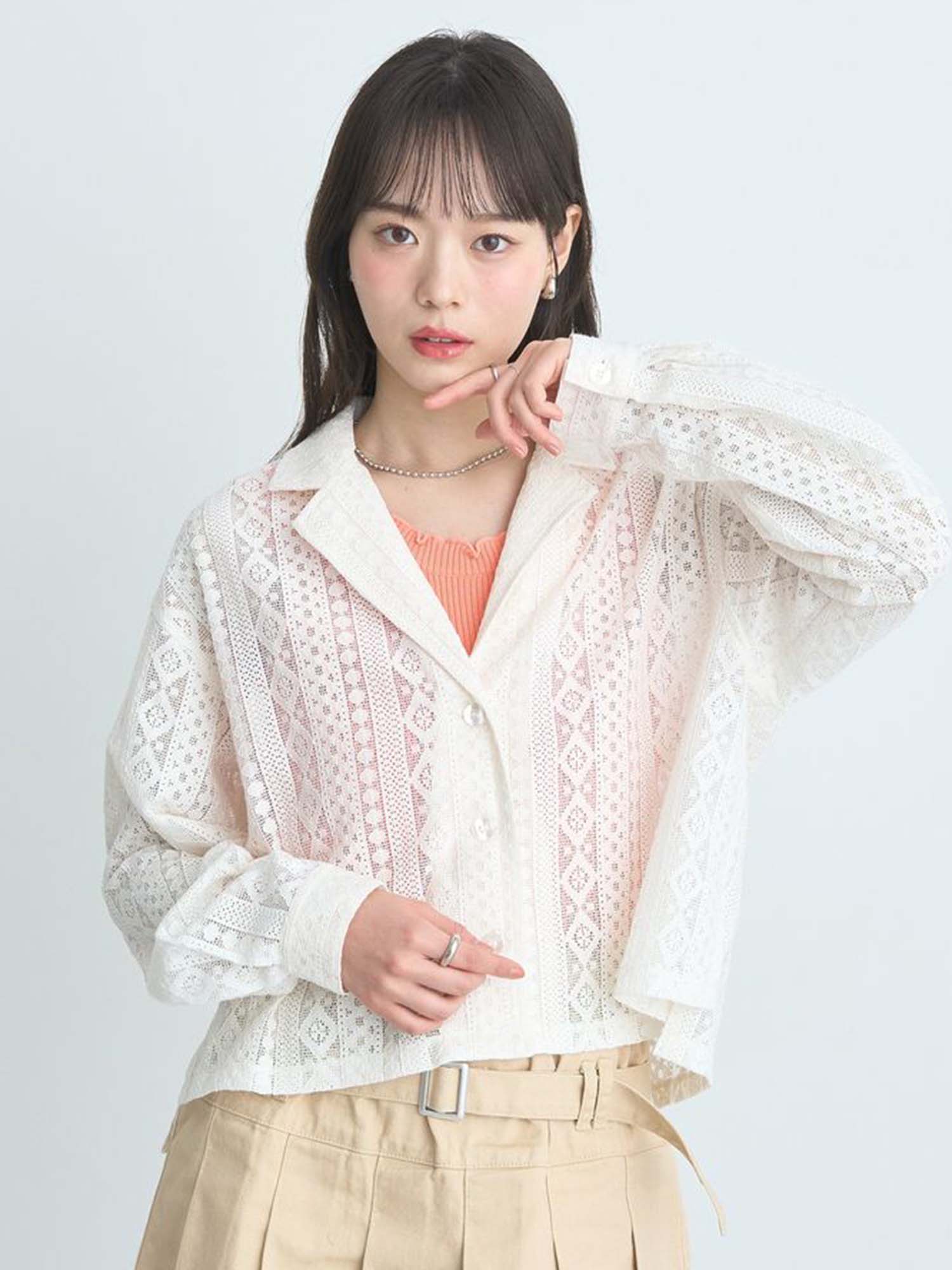 Noshiro Lace Shirt - Black  - Earth Music & Ecology